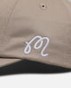 Malbon Washed Cotton Twill Strapback Sand