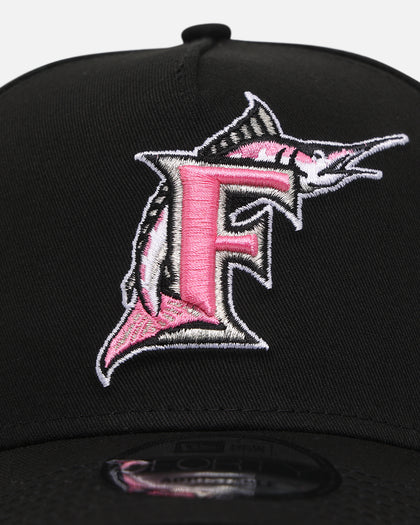 New Era Florida Marlins 'Black Pink' 9FORTY A-Frame Snapback Black/Pink