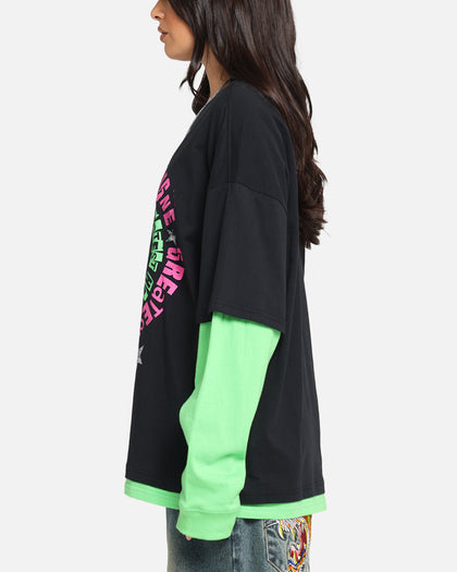 Avril Lavigne Avril Layered Long Sleeve T-Shirt Black Wash