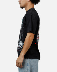 73Studio X Harry Potter '11 Deathly Hallows Vintage T-Shirt Black Acidwash