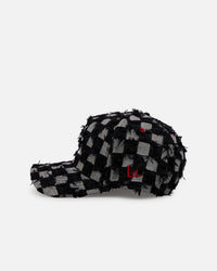 New Era Atlanta Braves 'Frayed Checkerboard' 9FORTY A-Frame Snapback Black/Grey