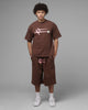 Loiter Hybrid Premium T-Shirt Brown/Pink