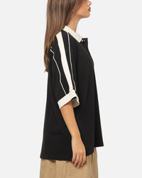 Nike Sportswear Club Oversized Futbol Polo Shirt Black