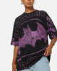 73Studio X DC Batman Logo All Over Print T-Shirt Black Wash