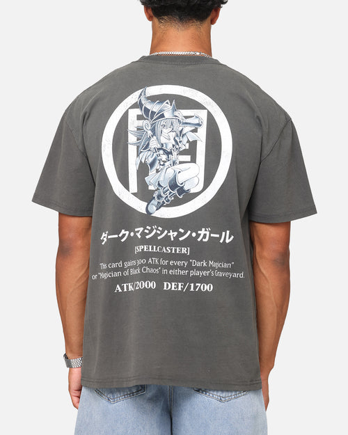 73Studio X Yu-Gi-Oh! Dark Magician Girl Card Heavyweight T-Shirt Black Wash