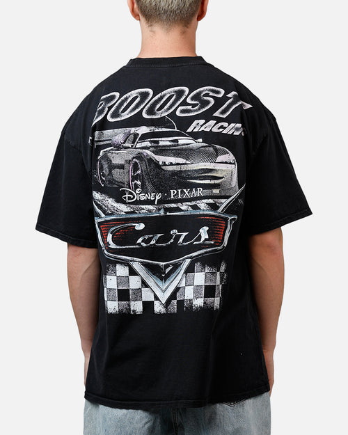 73Studio Disney And Pixar Cars Boost Vintage T-Shirt Black Acidwash