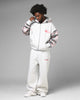 Loiter Ultra Hybrid Zip Hoodie Off White/Red