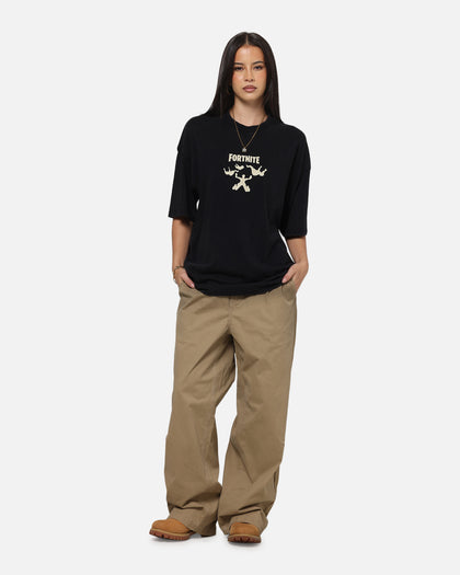 73Studio X Fortnite Where We Droppin T-Shirt Black Acidwash