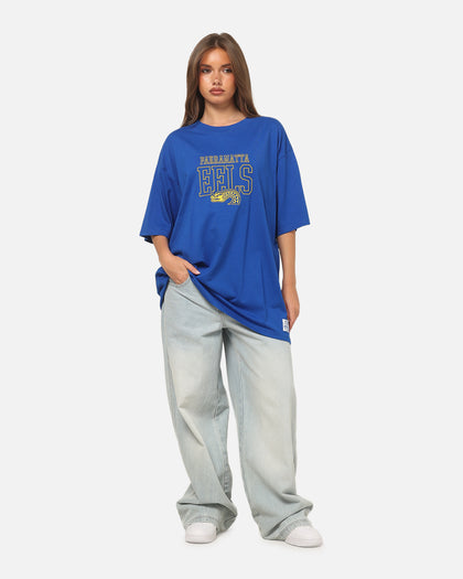 Bleacher Athletic Parramatta Eels NRL Embroidered Logo T-Shirt Blue
