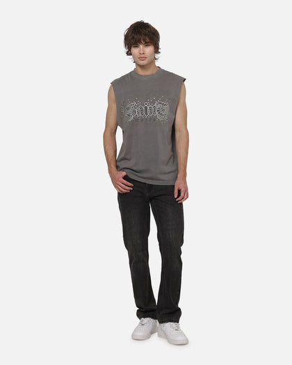 Saint Morta Medievil Oversized Muscle T-Shirt Washed Charcoal