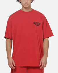 Saint Morta Destruct Boxy T-Shirt Vintage Washed Red