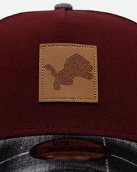 New Era Detroit Lions 'Workwear' 9FORTY A-Frame Snapback Maroon