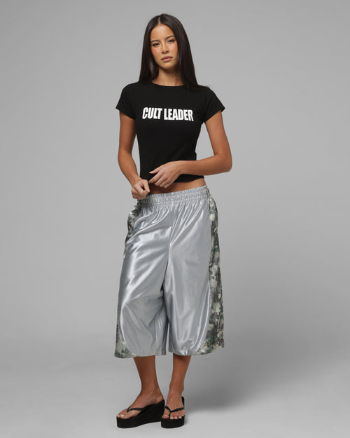 Loiter Women's Cult Leader Baby T-Shirt Black