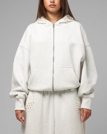 Loiter Pearl Zip Hoodie Off White