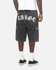 X-Large Eagle Baggy Cargo Denim Shorts Washed Black
