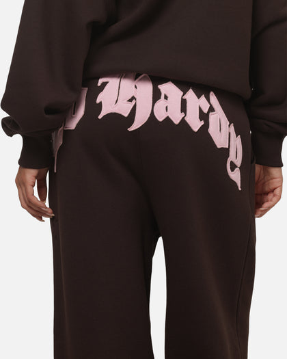 Ed Hardy Women's Distressed Trackpants Brown