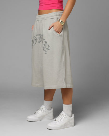 Loiter Destruct Sweat Shorts Grey