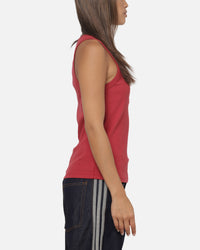 Majestic Athletic Women's New York Yankees Rib Logo Tank Red