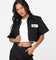 X-Girl Women's Peels Zip Up Cropped T-Shirt Black