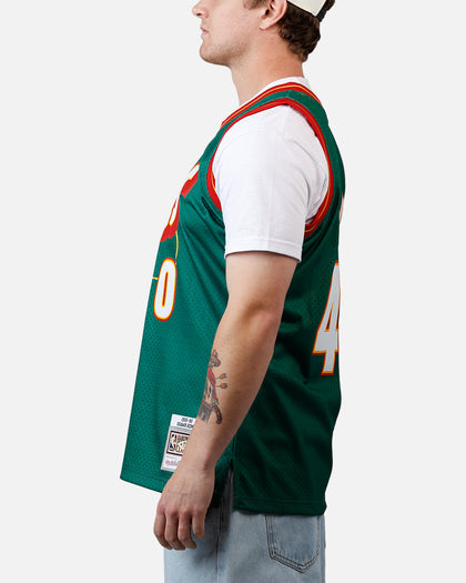 Mitchell & Ness Shawn Kemp Seattle SuperSonics #40 '95-'96 Road Swing Jersey Green