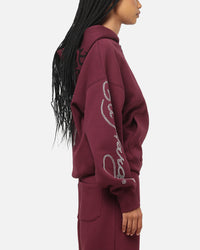 Ed Hardy Trinity Rhinestone Zip Hoodie Plum