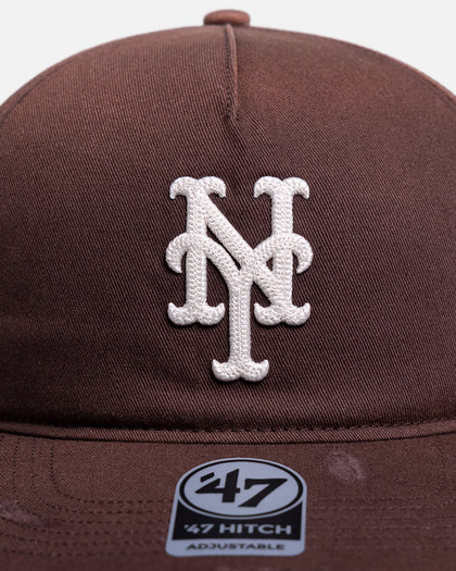 47 Brand X Represent New York Mets MLB 47 Hitch Snapback Washed Brown