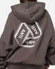 The Anti Order Reverse Logo Hoodie Charcoal Grey