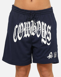 Mitchell & Ness Dallas Cowboys Arch Script Shorts Navy