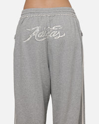 Adidas Women's Graphic Loose Sweat Pants Medium Grey Heather