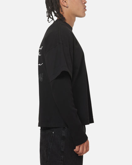 Saint Morta Destiny Layered Long Sleeve T-Shirt Washed Black