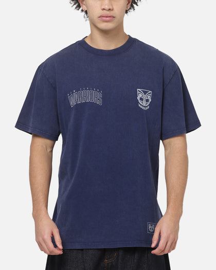Bleacher Athletic New Zealand Warriors NRL Attrition Washed T-Shirt Blue