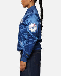 Pro Standard Los Angeles Dodgers Roses Satin Jacket Dark Blue