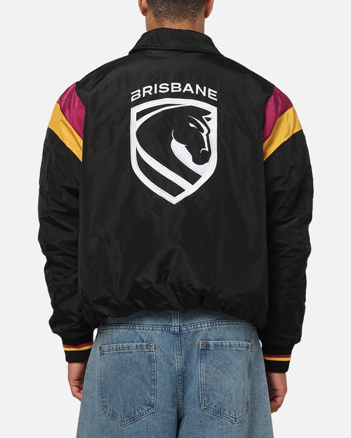 Bleacher Athletic Brisbane Broncos NRL Legacy Baseball Jacket Black