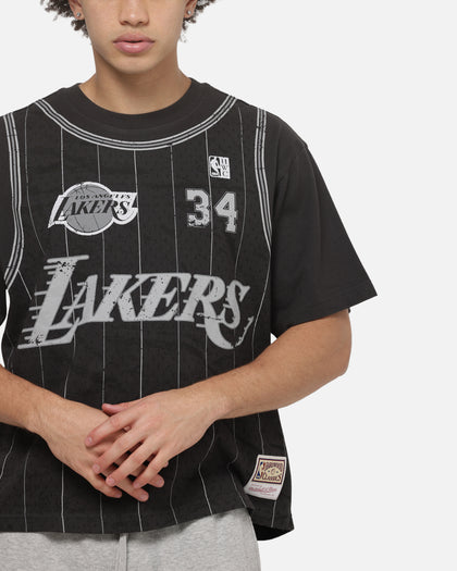 Mitchell & Ness Los Angeles Lakers Shaquille O'Neal #34 Faux Jersey T-Shirt Faded Black