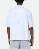 Carre Oxford Stripe Zip Up Shirt Blue/White Stripe