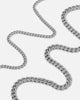 Saint Morta Duo Cuban Chain Set White Gold