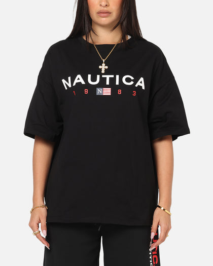 Nautica Letter Logo T-Shirt Black