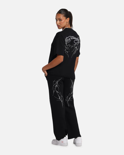 Ed Hardy Techno Rhinestone T-Shirt Black
