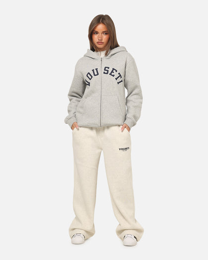 Vouseti Varsity Zip Hoodie Grey Marle