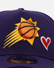New Era Phoenix Suns 'Team Color Hearts' 9FORTY A-Frame Snapback Official Team Color