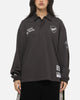 Mitchell & Ness All Blacks Rugby Long Sleeve Polo Shirt Washed Black