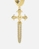 Guess Mainline Rebel Knight Dagger Crystal Earring Gold