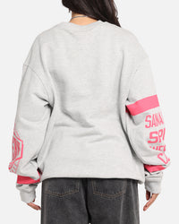 Mitchell & Ness San Antonio Spurs Letterform Crewneck Grey Marle