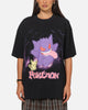 The Pokémon Collection By 73Studio Gengar Mimikyu T-Shirt Black Acidwash