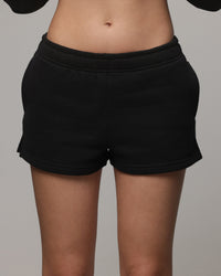 American Thrift Women's Fleece Shorts Black