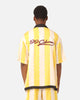 99 Cabana Bowling Short Sleeve Button Up Shirt Yellow/Off White