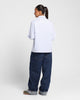 Loiter Chopper Long Sleeve Shirt Blue/White