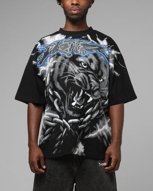 Loiter Airbrush Panther T-Shirt Black