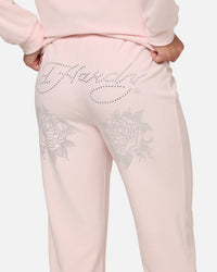 Ed Hardy Women's Rhinestone Trackpants Pink