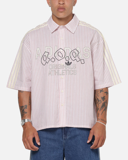 Adidas Originals Poplin AOA Button Up Shirt Red